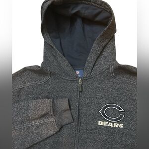 Vintage Y2K Reebok Chicago Bears Men’s Zip‎ Up Jacket Size Large Gray NFL
